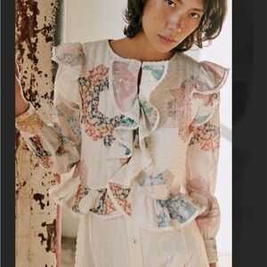 Sezane Axel Blouse - Sézane X Sea Ny Quin Patchwork - Size 34